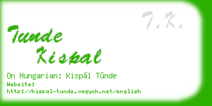tunde kispal business card